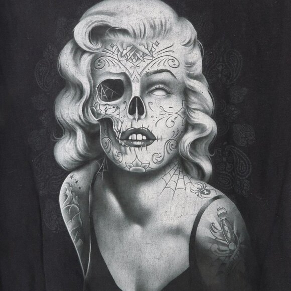 Marilyn Monroe Skelton Face T-Shirt 2XL - Picture 1 of 10